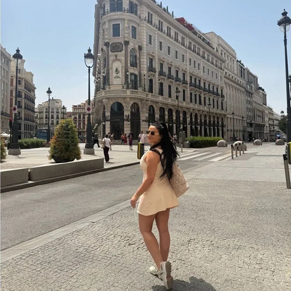 Nubyen revolve cream skort dress